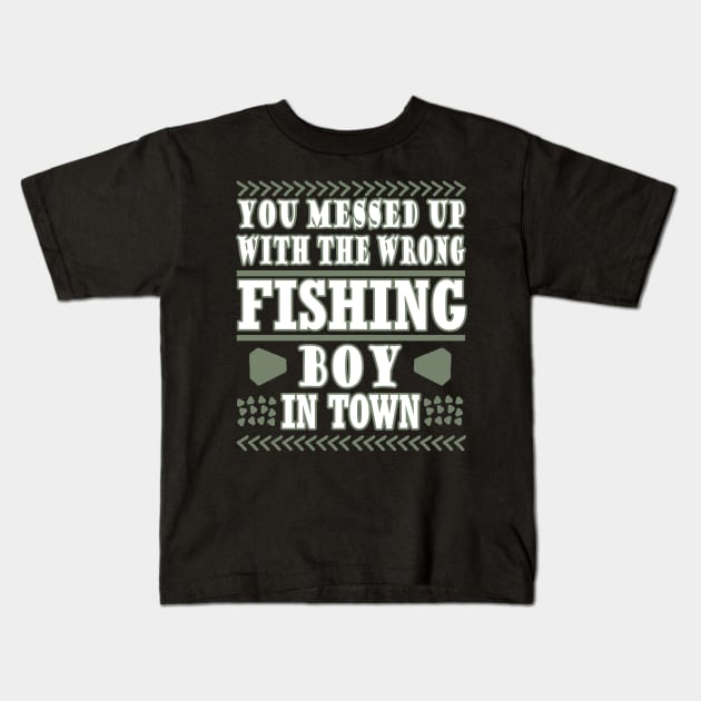 Fishing fishing fishing fishing rod natural carp fishing. Kids T-Shirt by FindYourFavouriteDesign